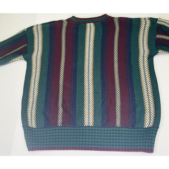 Gant Mens Pullover Sweater, Multicolored, Striped, 100% Cotton, Medium Preppy - Picture 3 of 12